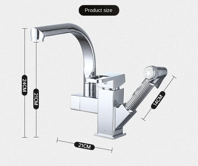 Robinet de cuisine avec pulvérisateur extractible