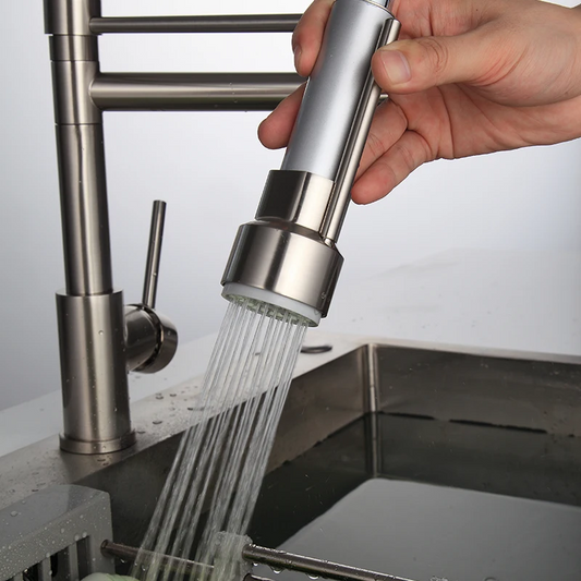 Robinet d'évier de cuisine extractible Argenté