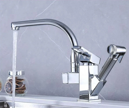 Robinet de cuisine avec pulvérisateur extractible